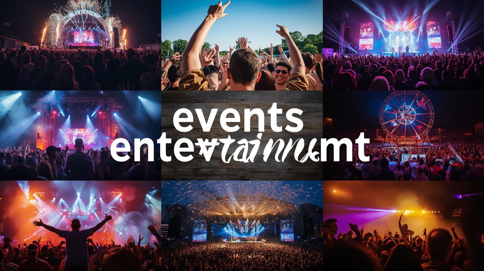 events and entertainment images with the words events and entertainment included